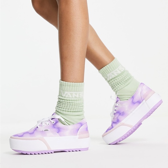 Vans Era Stacked Platform Sneakers in Lavender Gradient - Picture 3 of 16